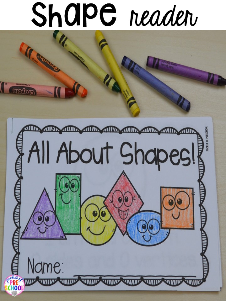 Shape emergent reader! Plus 2D Shapes activities for preschool, pre-k, and kindergarten. Shape mats (legos, geoboards, etc), play dough mats, posters, sorting mats, worksheets, & MORE.
