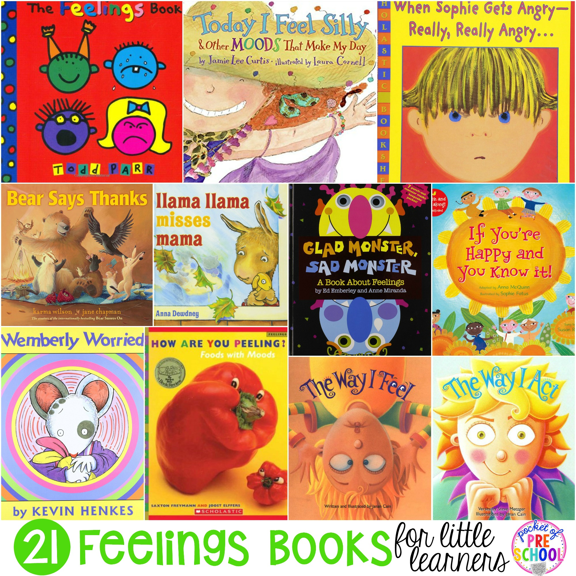 Feelings Books For Little Learners Preschool Pre K And Kindergarten