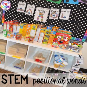 Grocery Store STEM! Plus tons more Food and nutrition centers for preschool, pre-k, and kindergarten. Reading, writing, math, fine motor, STEM, and art.