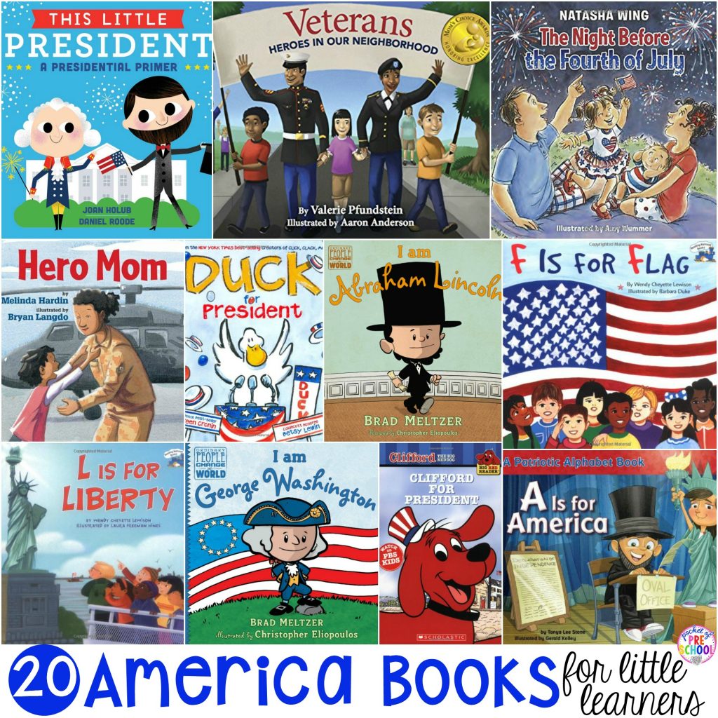 Celebrate America Books for Little Learners - Pocket of Preschool
