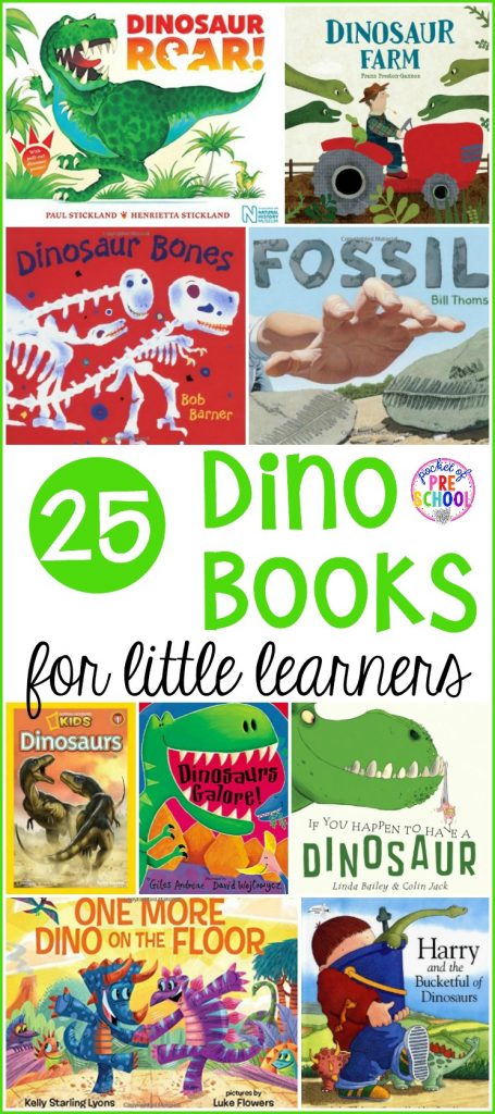 Dinosaur books for preschool, pre-k, and kindergarten