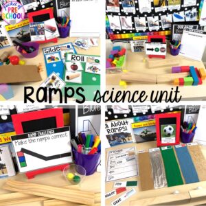 Ramps science unit! Perfect for a transportation theme in a preschool, pre-k, or kindergarten classroom.