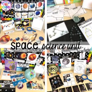 Make learning all about Space (Day and Night, Shadows, Constellations, Moon, and the Planets) fun and hands on in your classroom! Designed for preschoo, pre-k, and kindergarten.