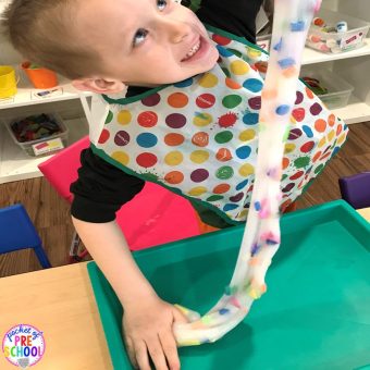 Shape Slime Sensory Play for Preschool and Kindergarten