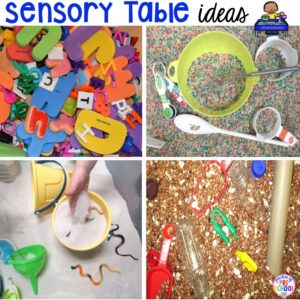 ensory table ideas - sensory filler list, sensory tools list plus how to make it meaningful play in your early childhood classroom