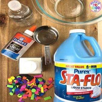 Shape Slime Sensory Play for Preschool and Kindergarten