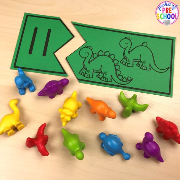 dinosaur counting printables