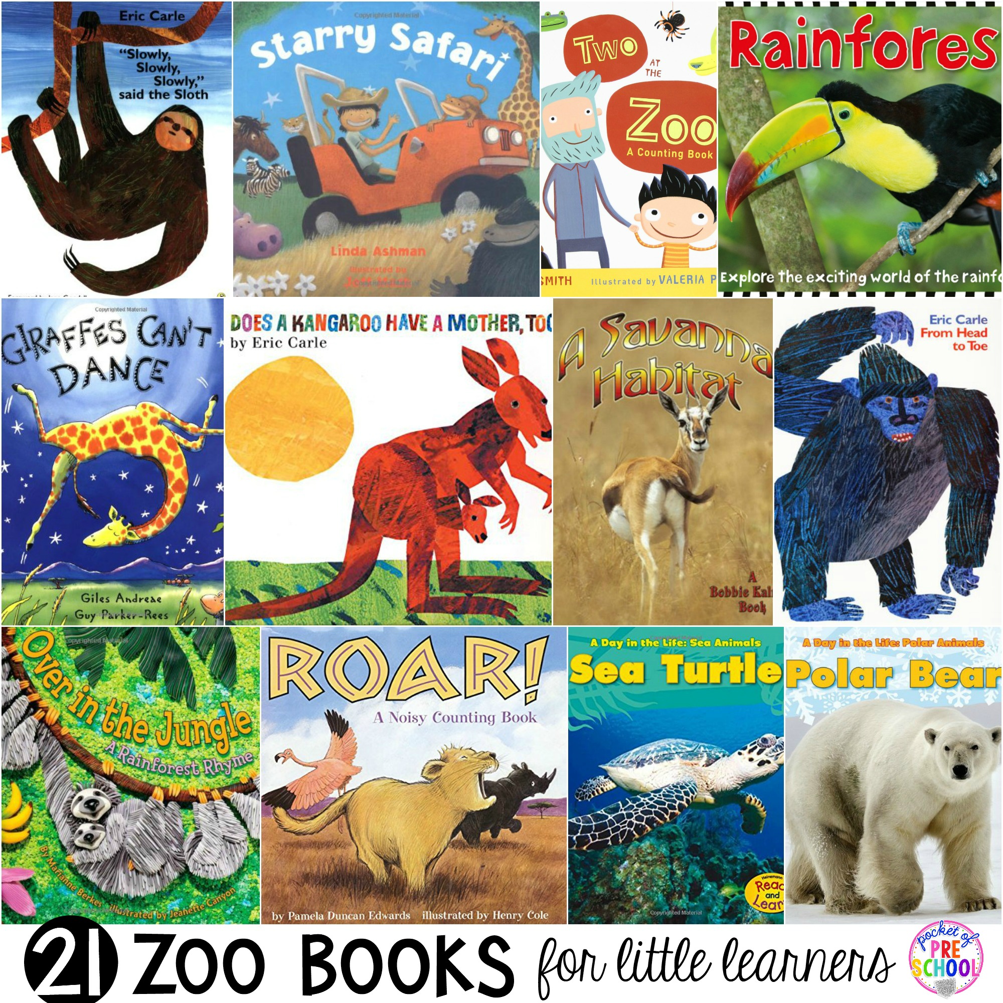 Zoo Books for Little Learners - Pocket of Preschool