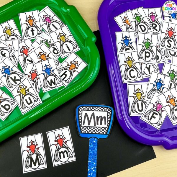 Have an insect theme in your preschool, pre-k, or kindergarten classroom while learning math and literacy skills.