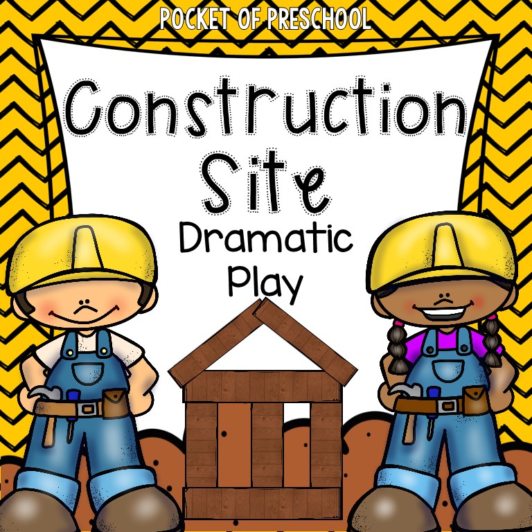Construction Site Dramatic Play Pocket of Preschool