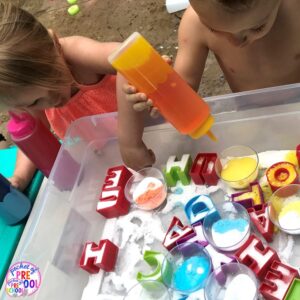 Letter Volcanoes will get your students excited about letters and it's great fine motor work too! Preschool, pre-k, and kindergarten kiddos will go crazy for this! #letters #preschool #letteractivity #prek