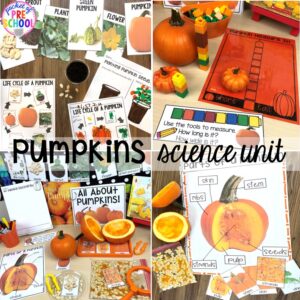 Explore pumpkins for preschool, pre-k, and kindergarten students with this science unit.