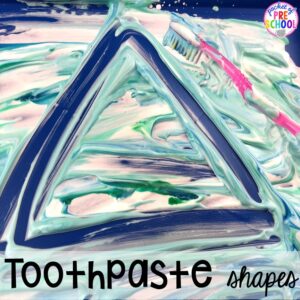 Toothpaste shapes! Dental health themed activities and centers for preschool, pre-k, and kindergarten (FREEBIES too) #dentalhealththeme #preschool #pre-k #tooththeme