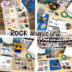 Explore rocks for preschool, pre-k, and kindergarten students with this science unit.