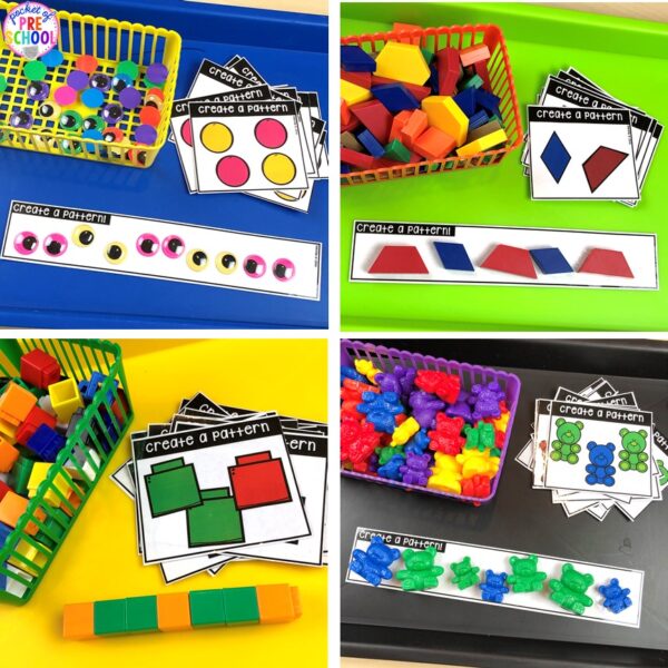 Introduce patterns to your preschool, pre-k, or kindergarten students with this complete math unit.