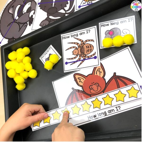 Have a nocturnal animals theme in your preschool, pre-k, or kindergarten classroom while learning math and literacy skills.
