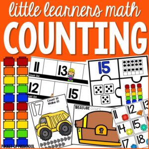 Little Learners Math Counting 11-20 unit designed for preschool, pre-k, or kindergarten students