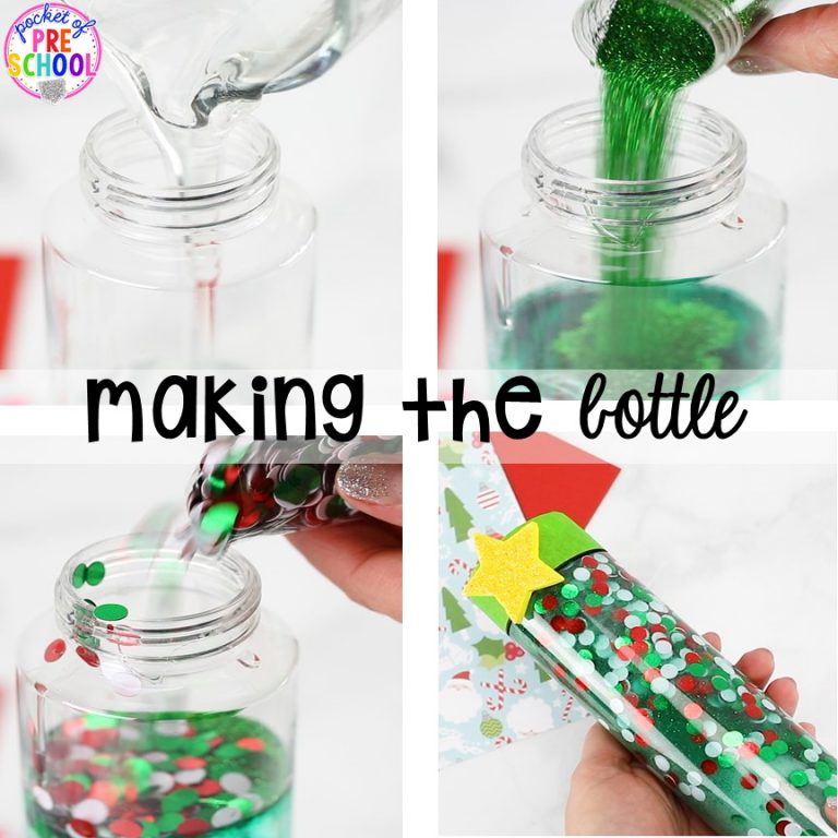 Christmas Sensory Bottles - Pocket of Preschool