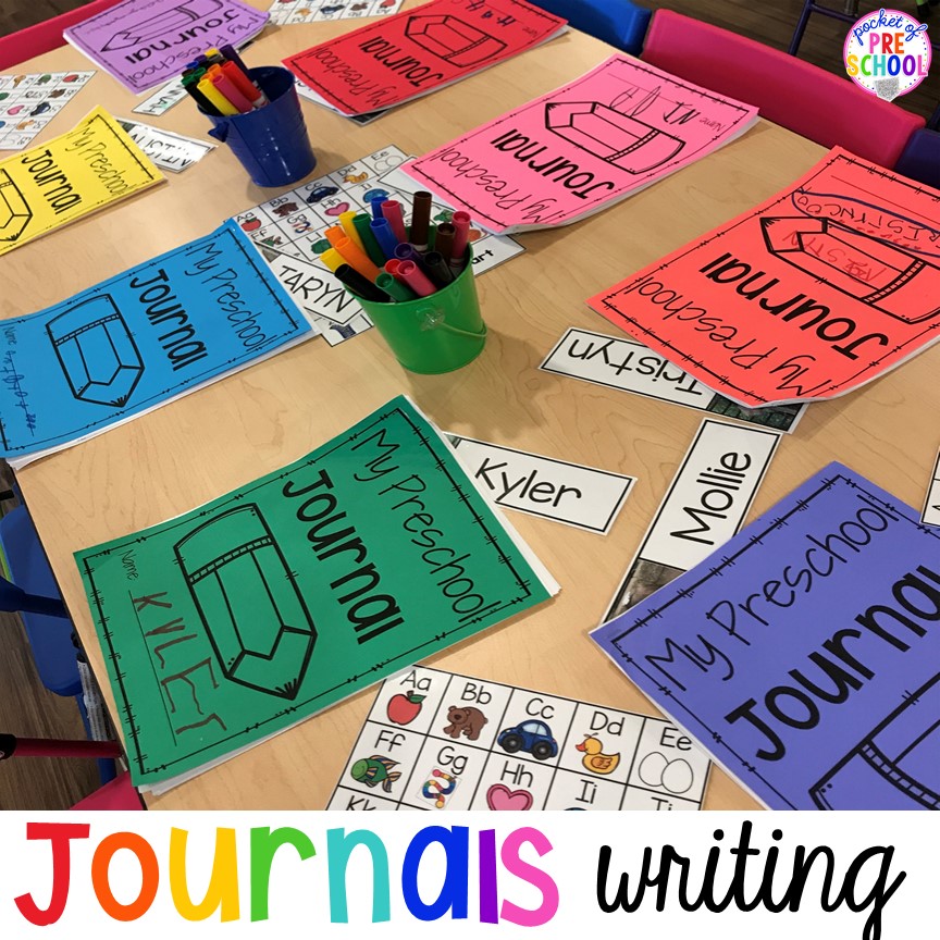 How to implement Journal writing with preschool, pre-k, and kindergarten! #writing #preschool #prek