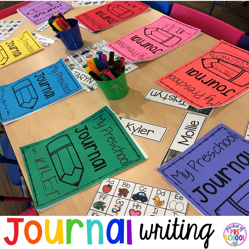 How to implement Journal writing with preschool, pre-k, and kindergarten! #writing #preschool #prek 