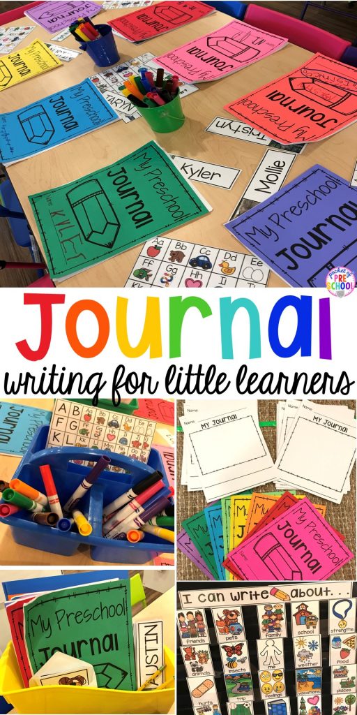 How to implement Journal writing with preschool, pre-k, and kindergarten! #writing #preschool #prek 