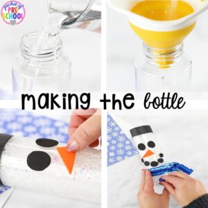 How to make a snowman sensory bottle!