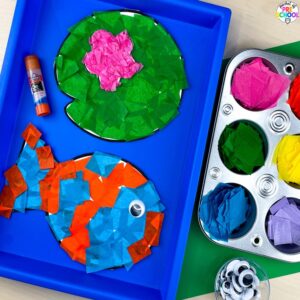 Have a pond theme in your preschool, pre-k, or kindergarten classroom while learning math and literacy skills.