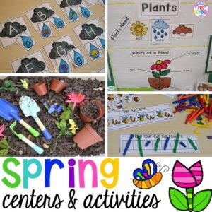 Spring activties and centers for preschool and kindergarten!