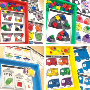 Learn about sorting ang graphing with this math unit designed for preschool, pre-k, and kindergarten students.
