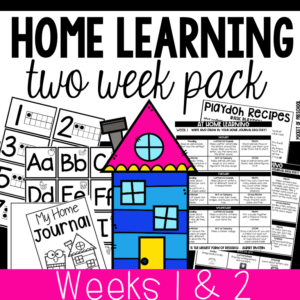 Distance learning packet for preschool, pre-k, or kindergarten students to continue learning at home