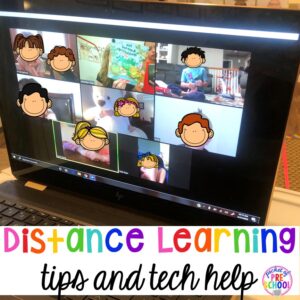 Distance learning tips and FREEBIES plus Zoom Tricks you NEED right now. Flip teh screen, pretty filer and more.