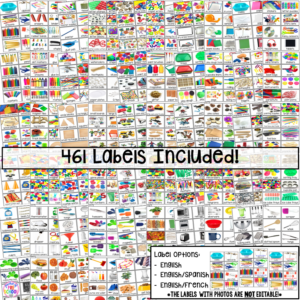 Get your preschool, pre-k, or kindergarten classroom organized with over 450 real image labels.