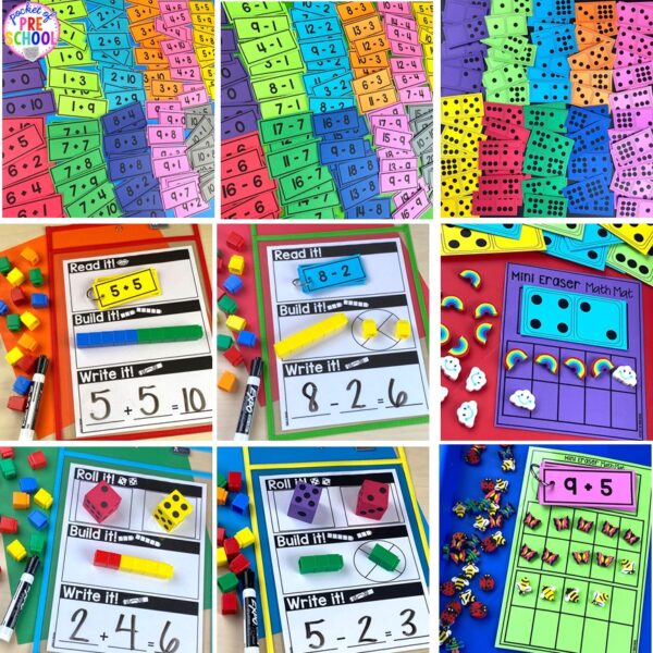 Introduce addition and subtraction to your preschool, pre-k, and kindergarten students.