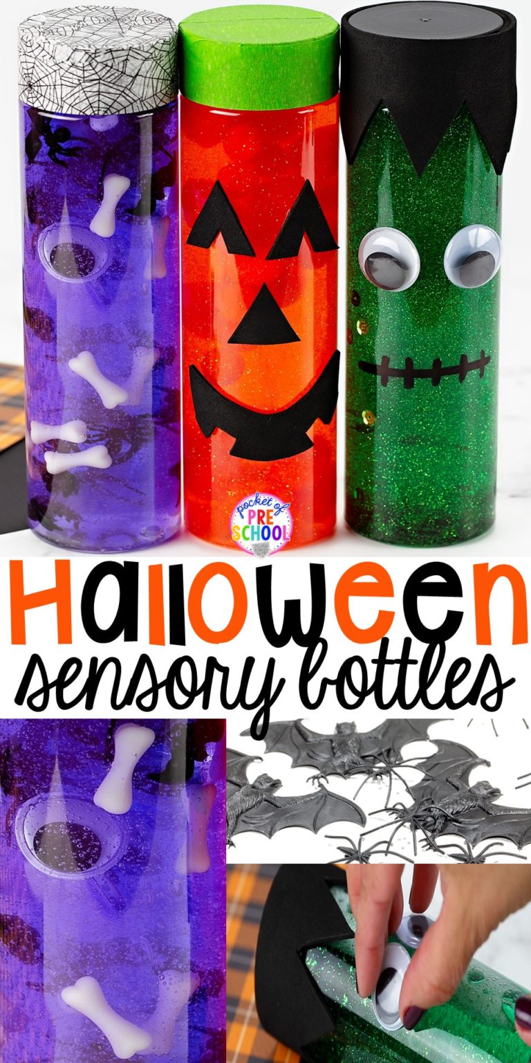 Halloween Sensory Bottles - Pocket of Preschool