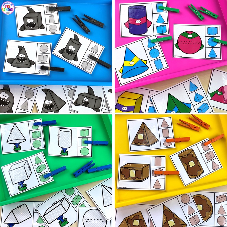 Free Printable 3D Shape Puzzles - Simply Kinder