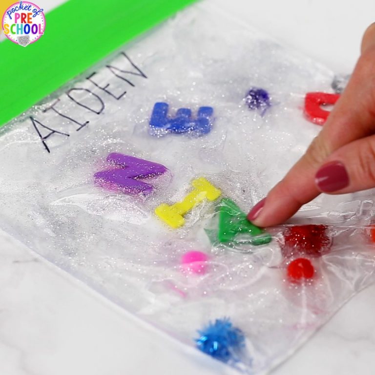 Letter, Name, and Sight Word Sensory Bags - Pocket of Preschool