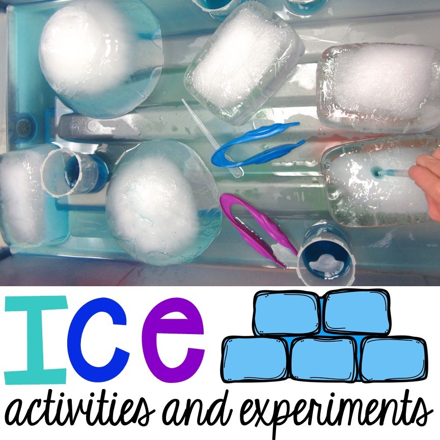 Ice experiments for preschool, pre-k, and kindergarten