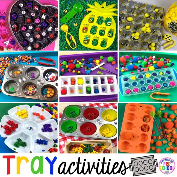 Tray Activities (Math, Literacy, & Fine Motor) - Pocket of Preschool