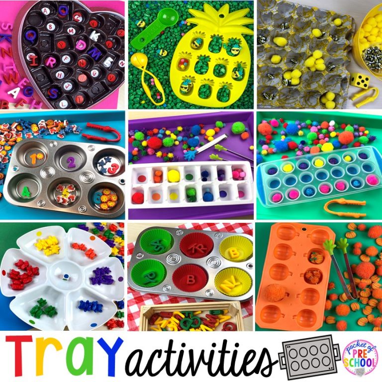 Tray Activities (Math, Literacy, & Fine Motor)
