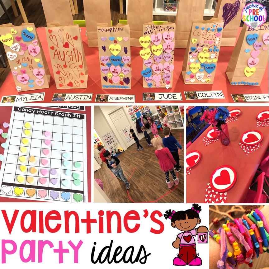 Valentine's Day party ideas and hacks - freebie plus quick, easy, and dollar store finds! for preschool, pre-k, or lower elementary. #valentinesdayparty #preschool #prek #kindergarten #schoolparty