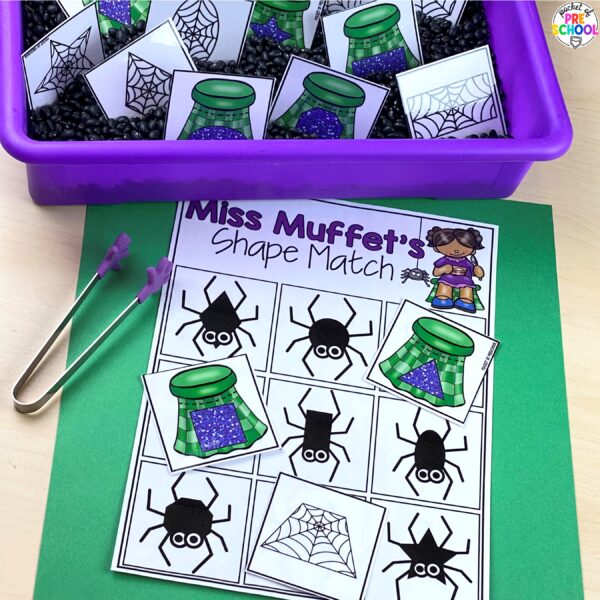 Nursery Rhymes shape sorting activity plus 15 more nursery rhyme activities for your preschool, pre-k, and kindergarten students.