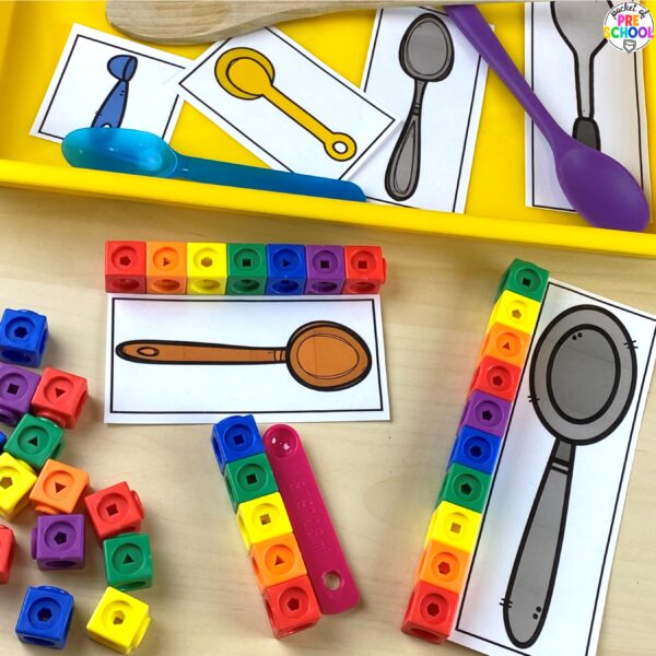 Nursery Rhymes non standard measurement activity plus 15 more nursery rhyme activities for your preschool, pre-k, and kindergarten students.