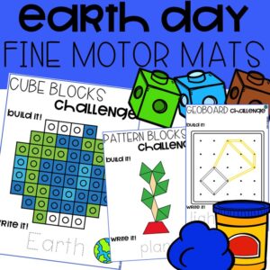Help preschool, pre-k, or kindergarten students develop fine motor skills with a cute Earth day theme.