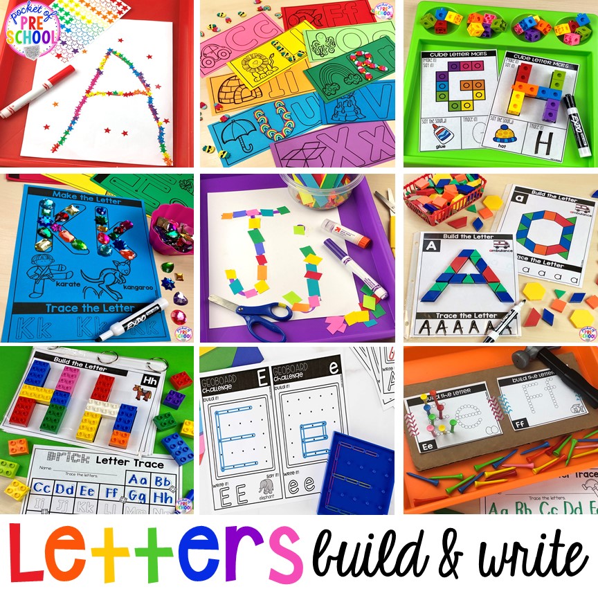 Alphabet Letter Mats - Build and Write! - Pocket of Preschool