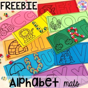 FREE alphabet letter mats! Alphabet letter mats - build the letter and write it! Easy way to make learning letters and handwriting fun for preschool, pre-k, and kindergarten #letters #alaphabet #handwriting #preschool #prek #kindergarten
