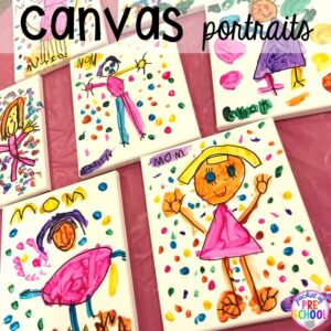 Canvas portraints! Top 10 Kid made gifts for Mother's Day, Father's Day, Grandparent's Day, and Christmas. #kidmadegift #mothersdaygift #fathersdaygift