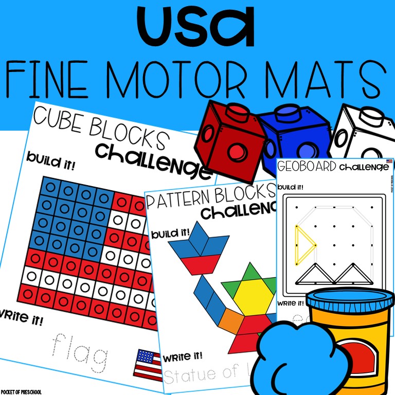 USA fine motor mats