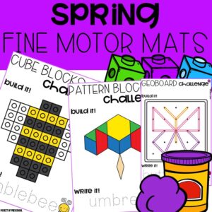 Help preschool, pre-k, or kindergarten students develop fine motor skills with a cute spring theme.