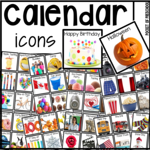 Real image calendar icons for your preschool, pre-k, or kindergarten room.