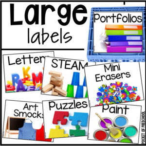 Real image large labels for your preschool, pre-k, or kindergarten room.